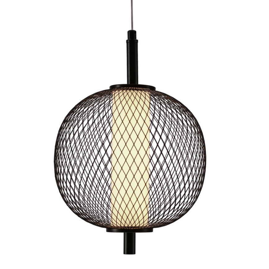 LED-lühter riputuskaabliga PUMA LED/10W/230V, läbimõõt 20 cm, must