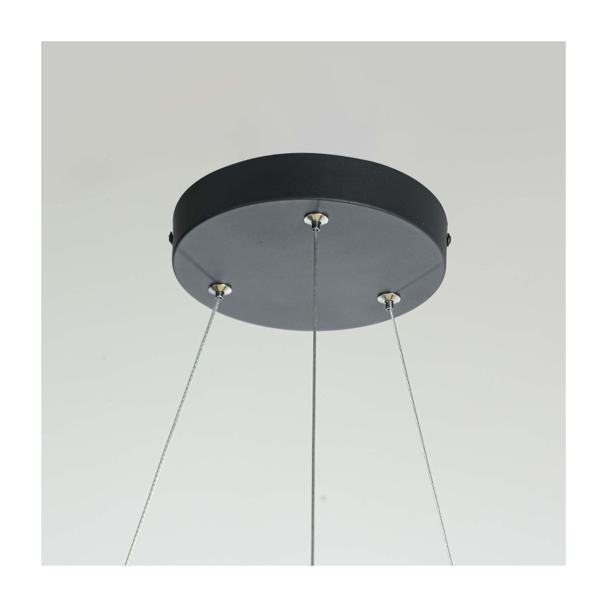 LED-lühter riputuskaabliga REUS LED/36W/230V 4000K läbimõõt 61 cm must