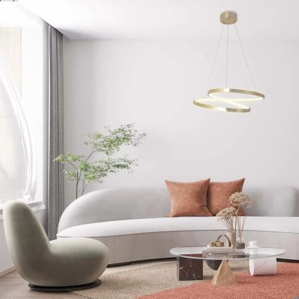 LED-lühter riputuskaabliga ZEFIRA, 40 W, 230 V, 4000 K, läbimõõt 50 cm, kuldne