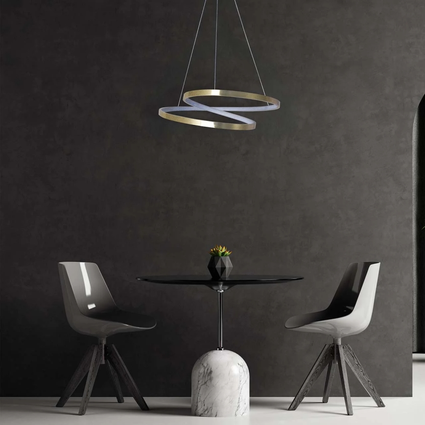 LED-lühter riputuskaabliga ZEFIRA, 40 W, 230 V, 4000 K, läbimõõt 50 cm, kuldne