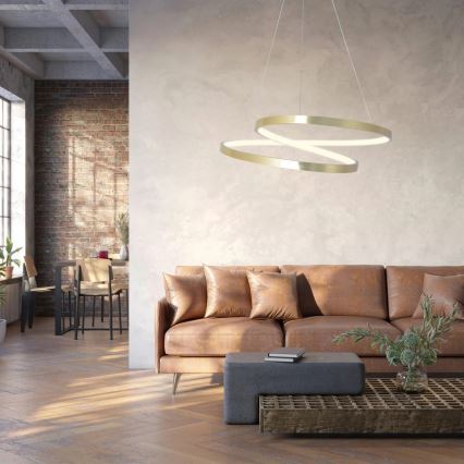LED-lühter riputuskaabliga ZEFIRA, 40 W, 230 V, 4000 K, läbimõõt 50 cm, kuldne
