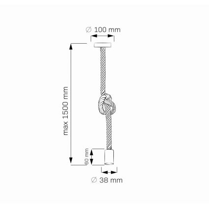 LED Lühter ROPE 1xE27/8W/230V