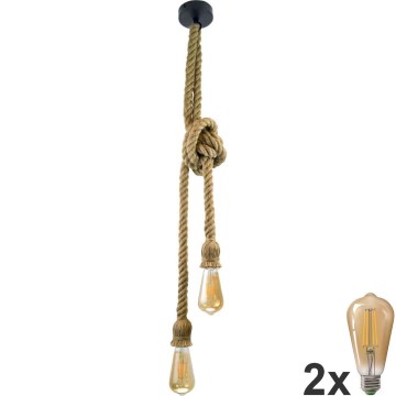 LED Lühter ROPE 2xE27/10W/230V