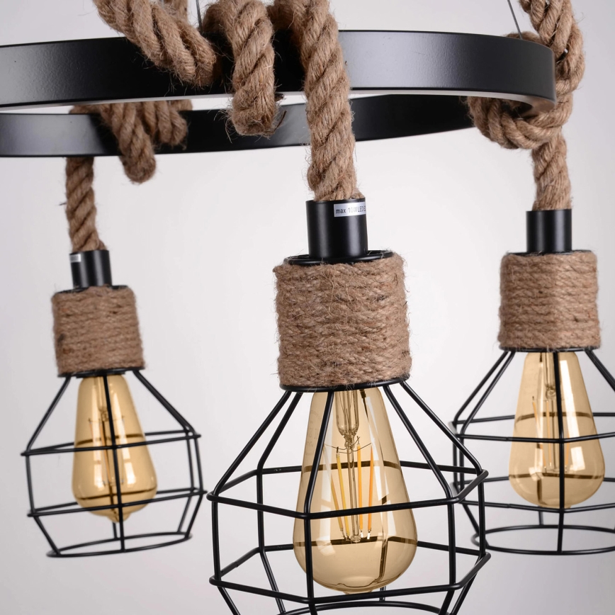 LED Lühter ROPE ALEGRA 4xE27/10W/230V