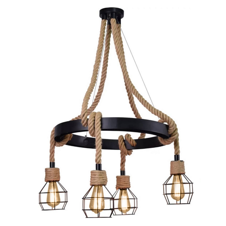 LED Lühter ROPE ALEGRA 4xE27/10W/230V
