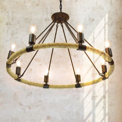 LED Lühter ROPE ARTHUR 8xE27/6W/230V