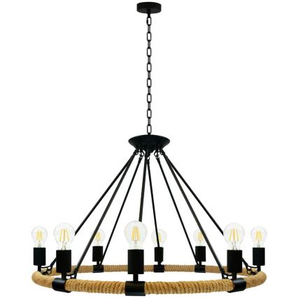 LED Lühter ROPE ARTHUR 8xE27/6W/230V
