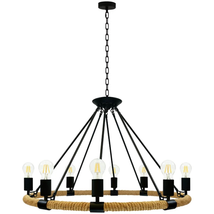 LED Lühter ROPE ARTHUR 8xE27/6W/230V