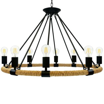 LED Lühter ROPE ARTHUR 8xE27/6W/230V