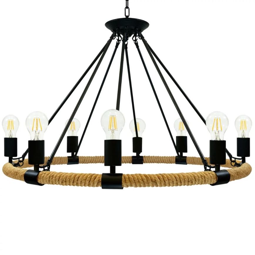 LED Lühter ROPE ARTHUR 8xE27/6W/230V