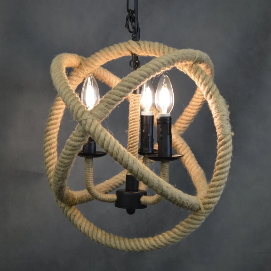 LED Lühter ROPE GLOBO 3xE14/4,3W/230V