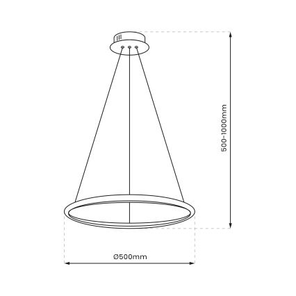 LED Lühter ROTONDA LED/27W/230V matt kroom