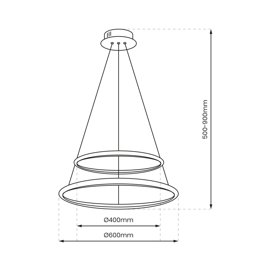 LED Lühter ROTONDA LED/51W/230V matt kroom