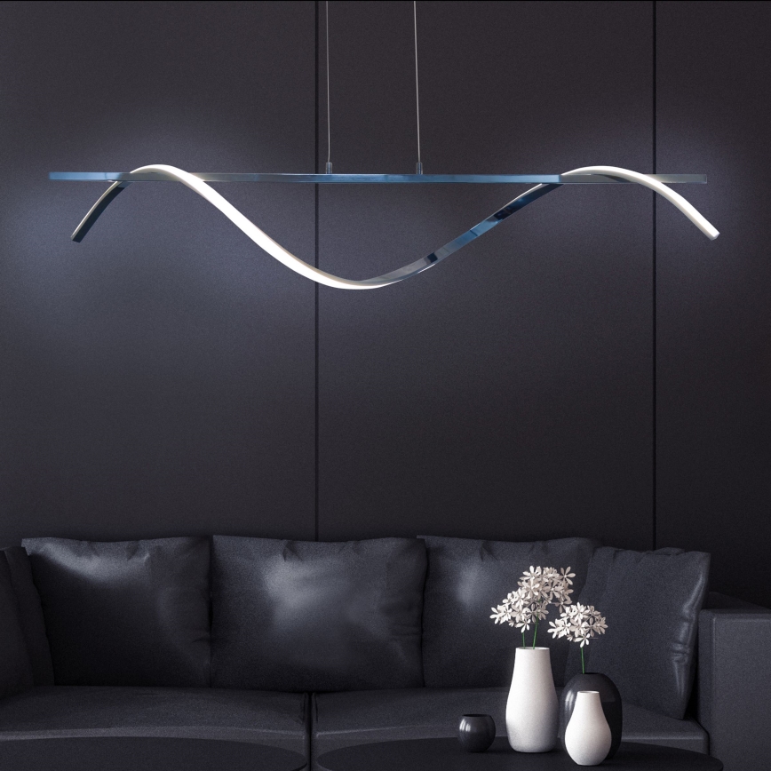 LED Lühter RUMBA LED/23W/230V 4000K läikiv kroom