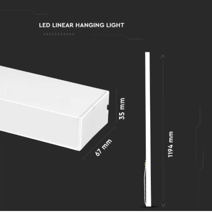 LED Lühter SAMSUNG CHIP LED/40W/230V 6400K valge