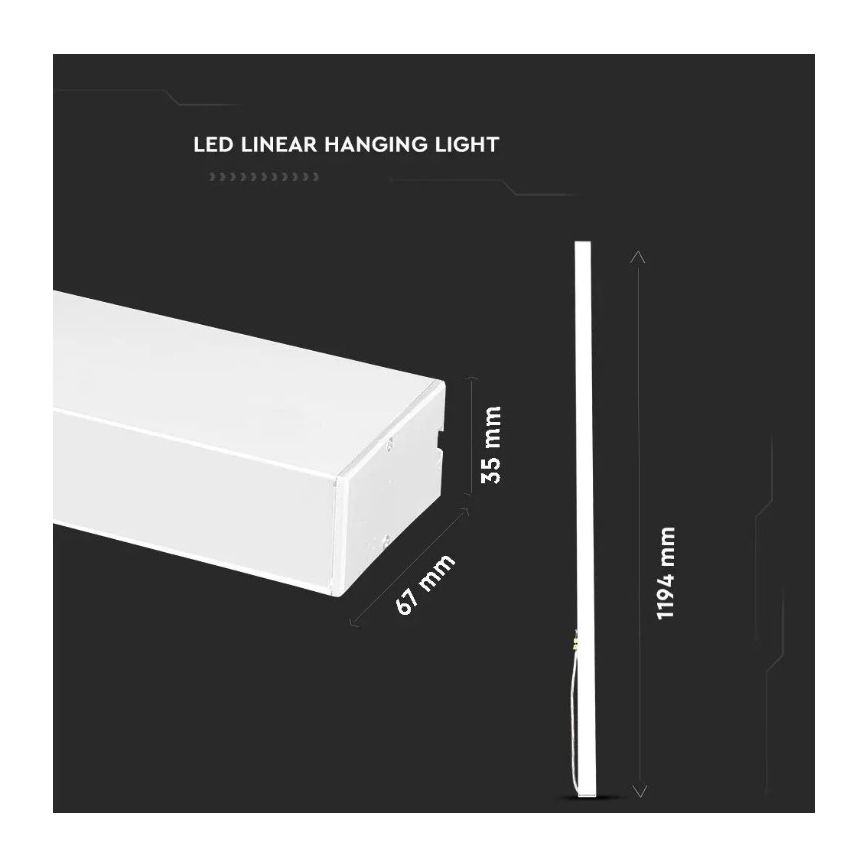 LED Lühter SAMSUNG CHIP LED/40W/230V 6400K valge