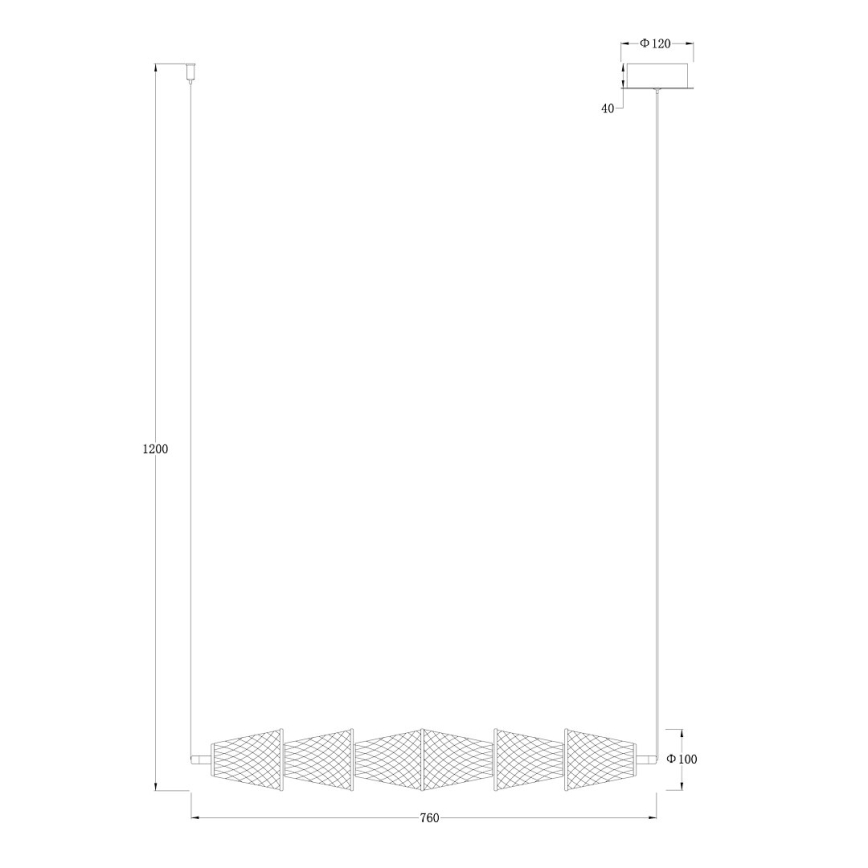 LED Lühter SANSA LED/11W/230V kuldne/läbipaistev