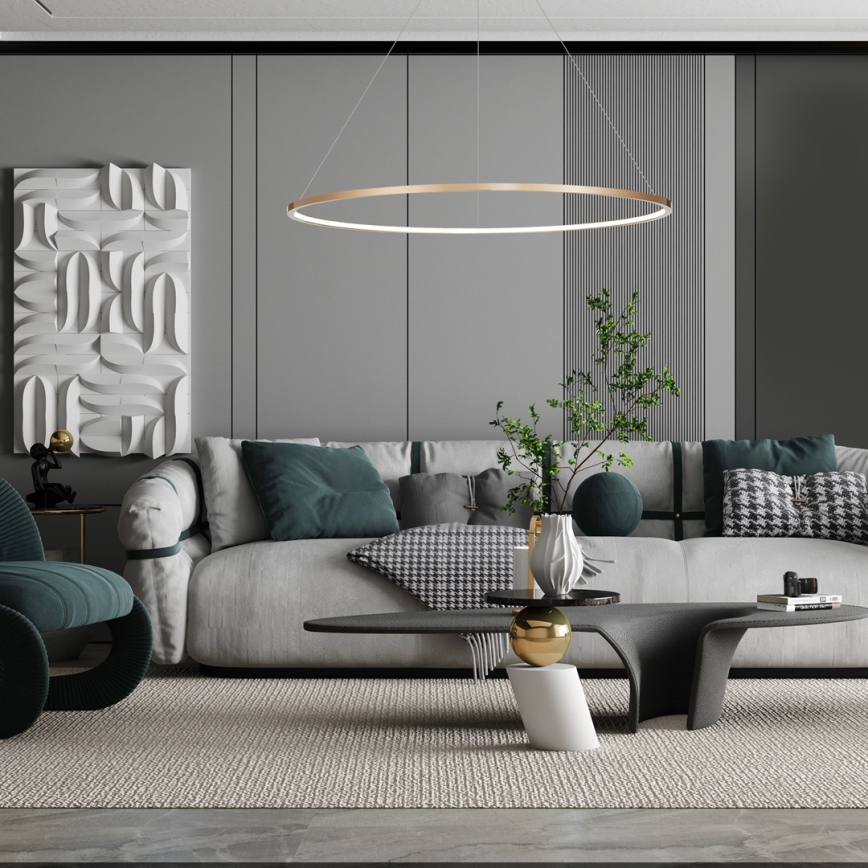 LED Lühter SATURNO LED/65W/230V d. 120 cm IP44 kuldne