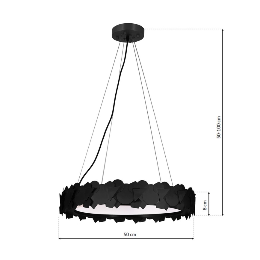 LED Lühter SOHO 1xLED/24W/230V must