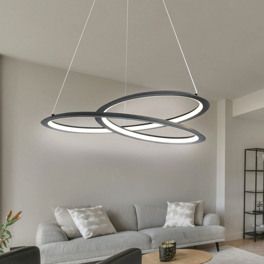 LED Lühter TANGO LED/44W/230V 4000K d. 60 cm must