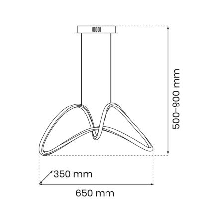 LED Lühter TESORO LED/48W/230V kuldne