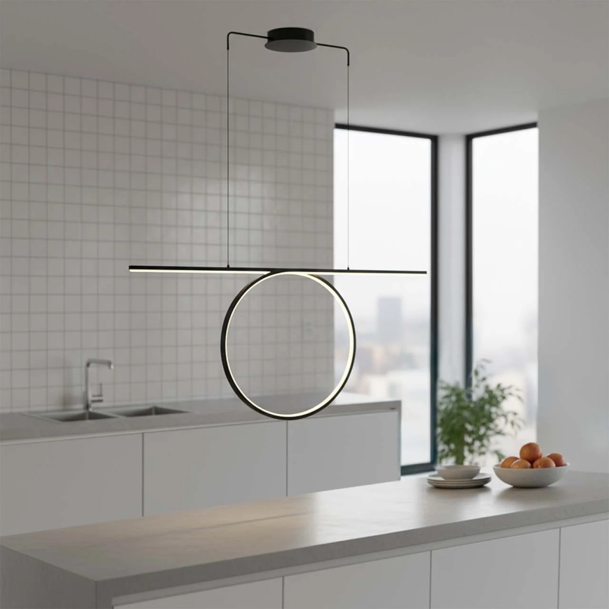 LED-lühter traadil ODETTA LED/42W/230V 4000K must