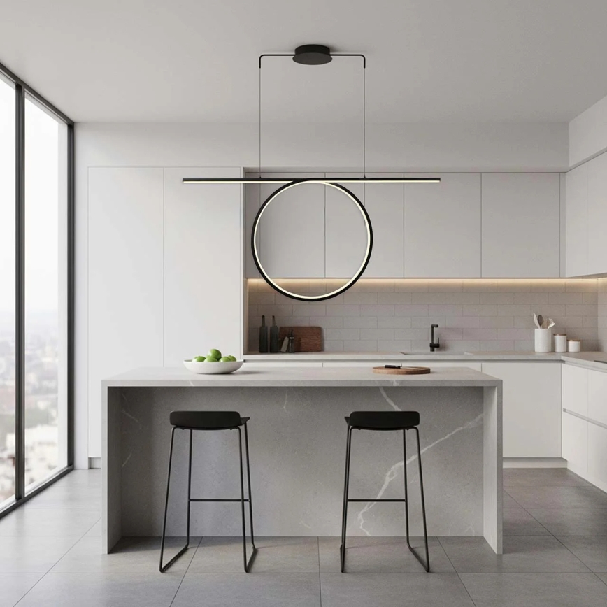 LED-lühter traadil ODETTA LED/42W/230V 4000K must