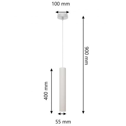 LED Lühter TUBA 1xGU10/4,8W/230V hall/matt kroom