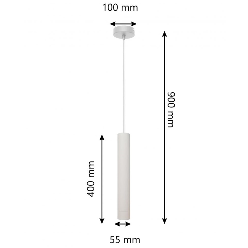 LED Lühter TUBA 1xGU10/4,8W/230V hall/matt kroom