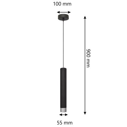 LED Lühter TUBA 1xGU10/4,8W/230V