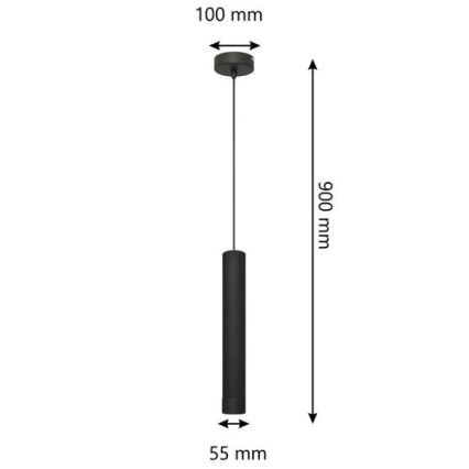 LED Lühter TUBA 1xGU10/4,8W/230V must
