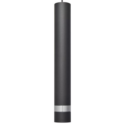LED Lühter TUBA 1xGU10/4,8W/230V must/läikiv kroom