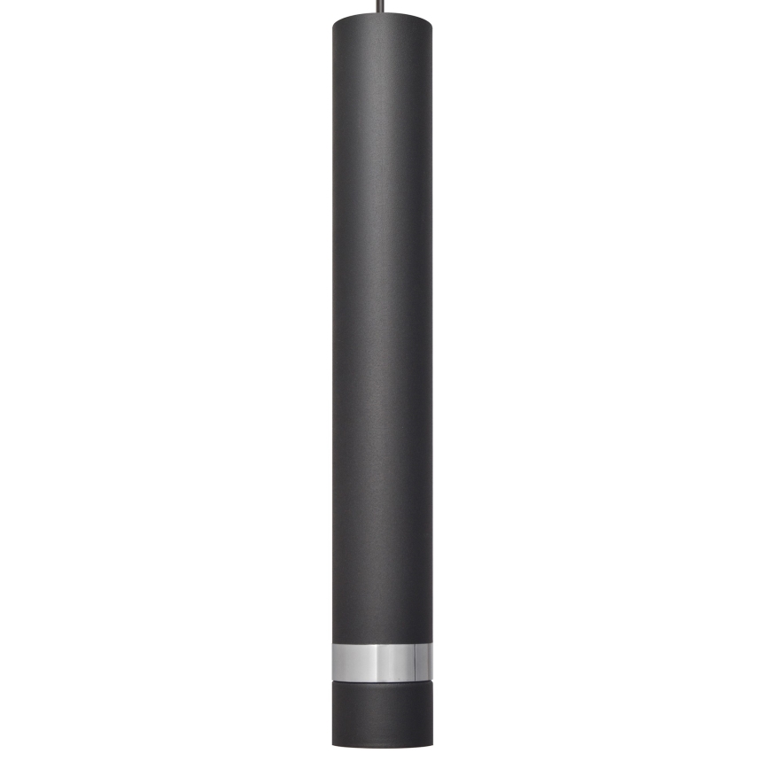 LED Lühter TUBA 1xGU10/4,8W/230V must/läikiv kroom