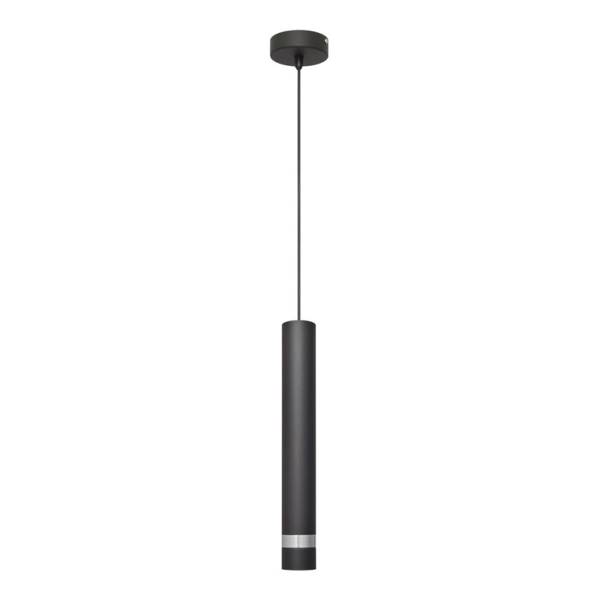 LED Lühter TUBA 1xGU10/4,8W/230V must/läikiv kroom