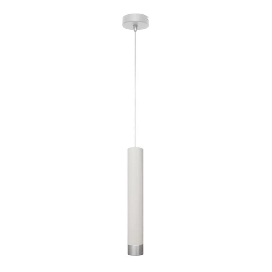 LED Lühter TUBA 1xGU10/4,8W/230V valge/läikiv kroom
