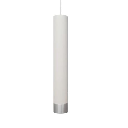 LED Lühter TUBA 1xGU10/4,8W/230V valge/läikiv kroom