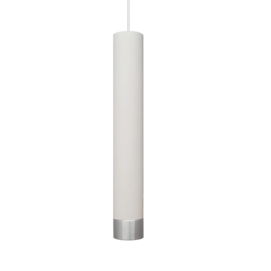 LED Lühter TUBA 1xGU10/4,8W/230V valge/läikiv kroom