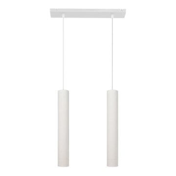 LED Lühter TUBA 2xGU10/4,8W/230V valge