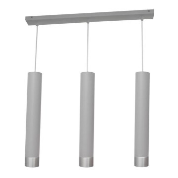 LED Lühter TUBA 3xGU10/4,8W/230V hall/läikiv kroom