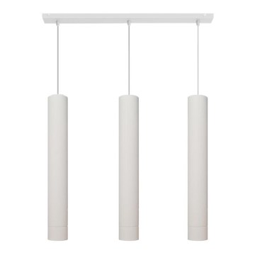 LED Lühter TUBA 3xGU10/4,8W/230V valge