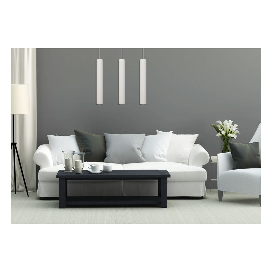 LED Lühter TUBA 3xGU10/4,8W/230V valge