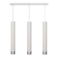 LED Lühter TUBA 3xGU10/4,8W/230V valge/läikiv kroom