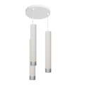 LED Lühter TUBA 3xGU10/4,8W/230V valge/läikiv kroom