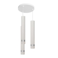 LED Lühter TUBA 3xGU10/4,8W/230V valge/läikiv kroom