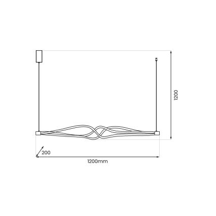 LED Lühter TWISTER LED/56W/230V must