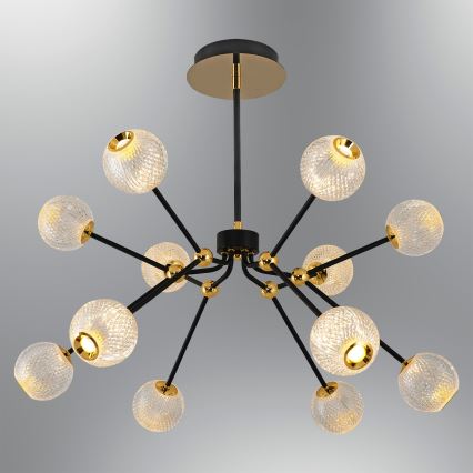 LED-lühter varrega GELA 12xLED/5W/230V 3000K must/kuldne
