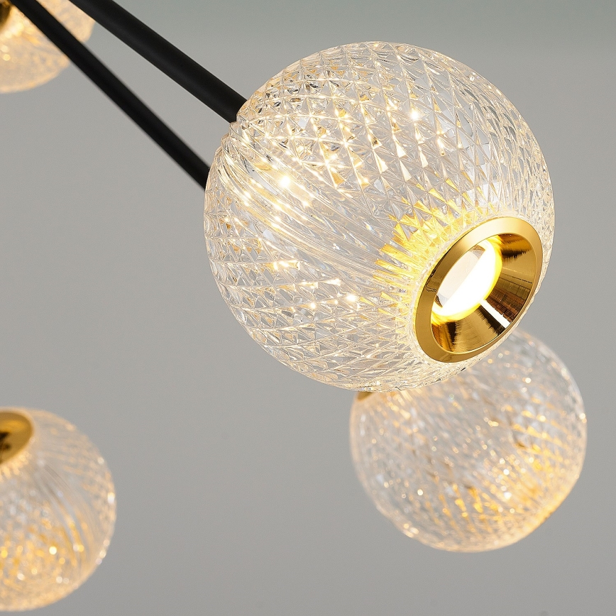 LED-lühter varrega GELA 12xLED/5W/230V 3000K must/kuldne