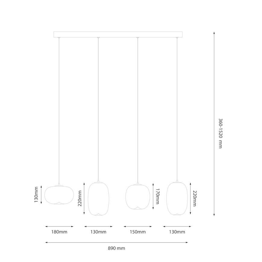 LED Lühter VASO LED/15W/230V kuldne/suitsune