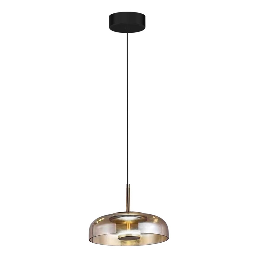 LED Lühter VETRO LED/6W/230V d. 23 cm beež/must