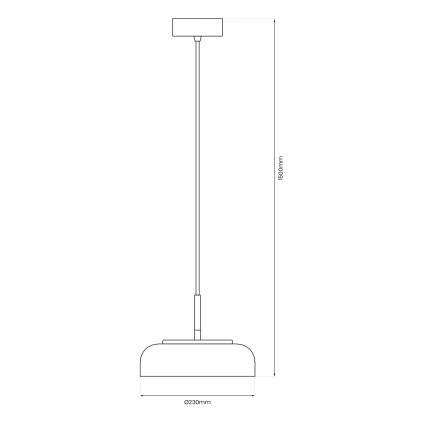 LED Lühter VETRO LED/6W/230V d. 23 cm beež/must